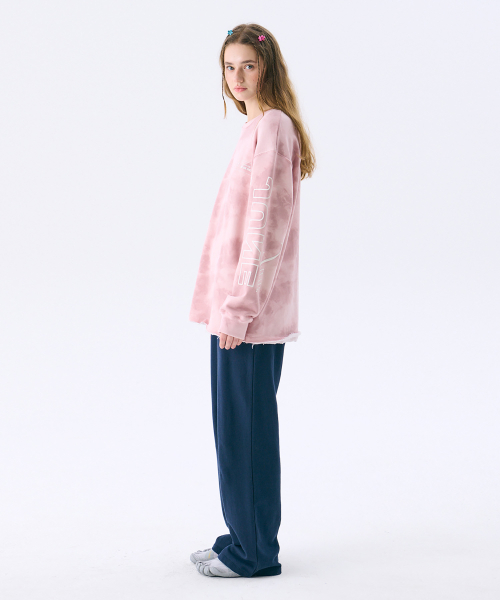 Свитшот с принтом и эффектом стирки Washed Printed Sweat T Pink