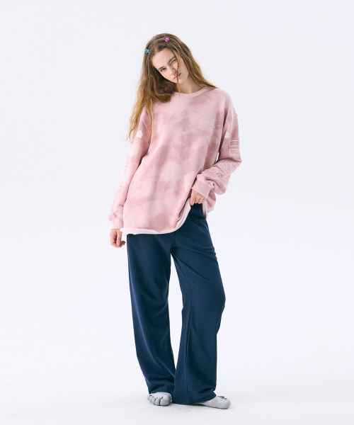 Свитшот с принтом и эффектом стирки Washed Printed Sweat T Pink