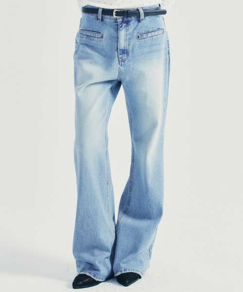PIPING POCKET BOOTSCUT денимовый PANTS_BLUE
