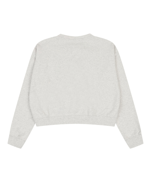 LACE-UP PIGMENT SWEATSHIRT [OATMEAL]