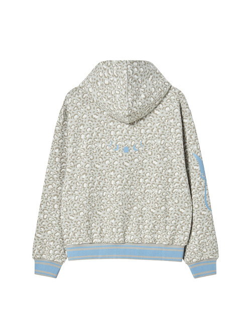 EMBLEM PRINTING HOOD ZIP-UP бежевый
