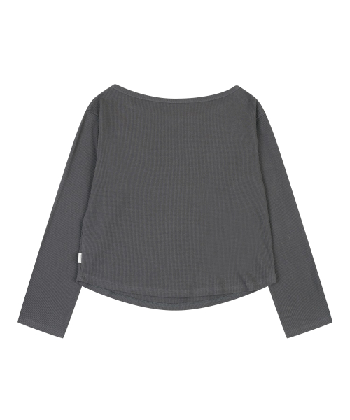 OFF-SHOULDER LOOSE FIT SET-UP [CHARCOAL]