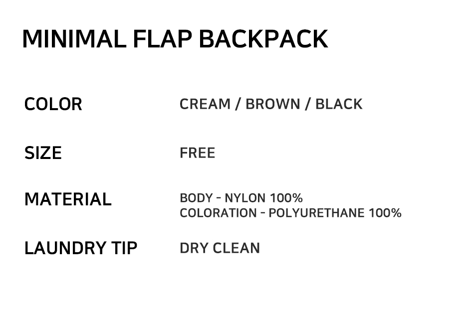MINIMAL FLAP BACKPACK - 3 COLORS BROWN