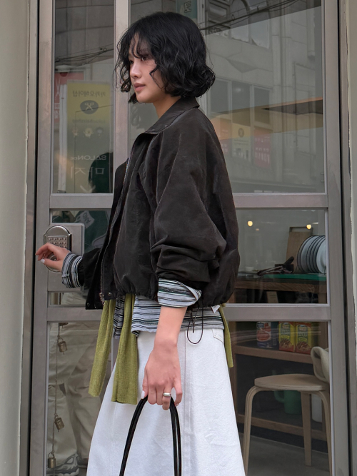 GLOSSY TWILL HIGH NECK JUMPER (Z-JP-591)