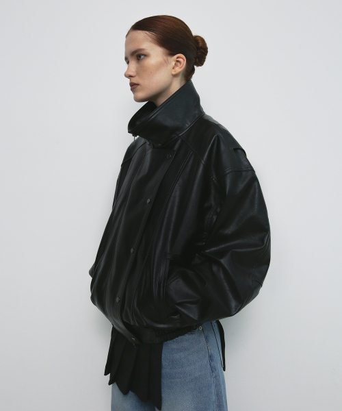 SIDE BUTTON кожаный JUMPER_BLACK