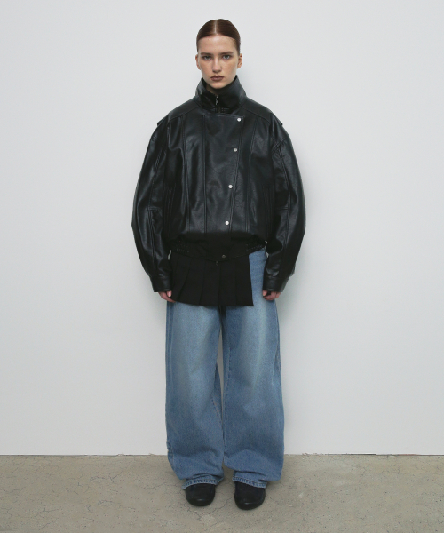 SIDE BUTTON кожаный JUMPER_BLACK