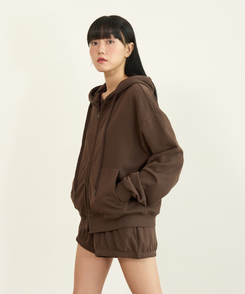 Мягкая худи на молнии (Brown)