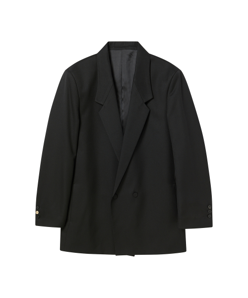 Шерстяной жакет из мягкого габардина Black