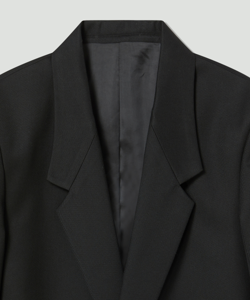 Шерстяной жакет из мягкого габардина Black