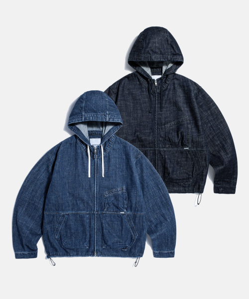 Kaihara денимовый Ray Parka Dark Indigo