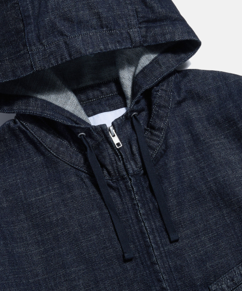 Kaihara денимовый Ray Parka Dark Indigo