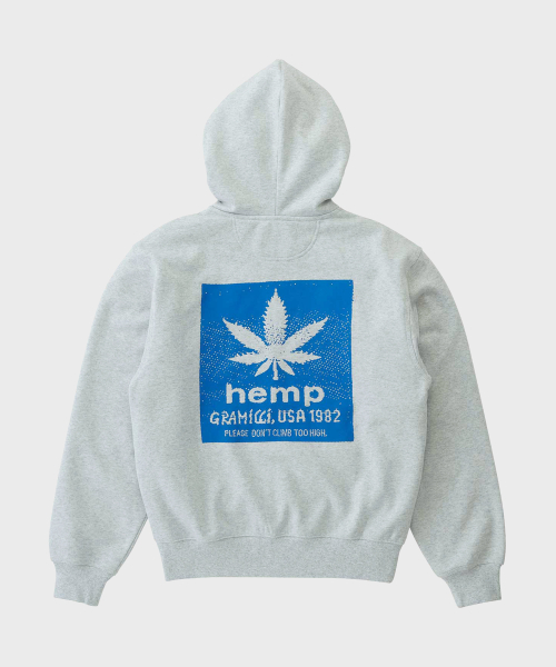 Худи на молнии HEMP Heather Ash