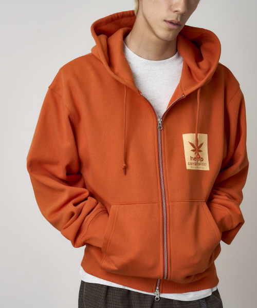 Худи на молнии HEMP Burnt Orange