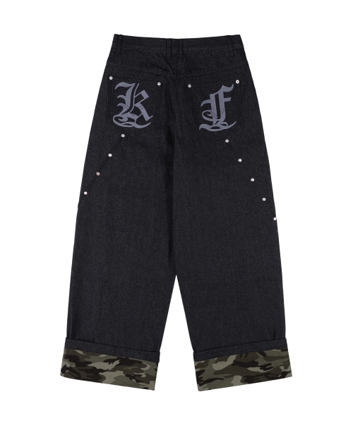 Джинсы с подворотами camo (Black) K25ZC178