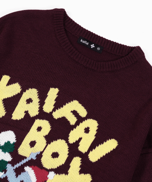 Вязаный свитер Skiing Banana Boy (Burgundy) K25ZB168