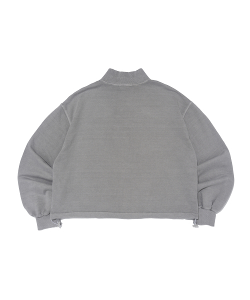 Ретро пигментная куртка с высоким воротником (Grey)
