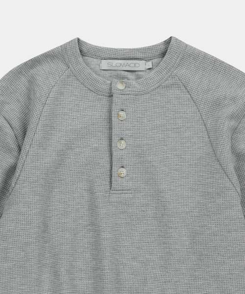 Хенли вафельной вязки Curved (Light Grey)
