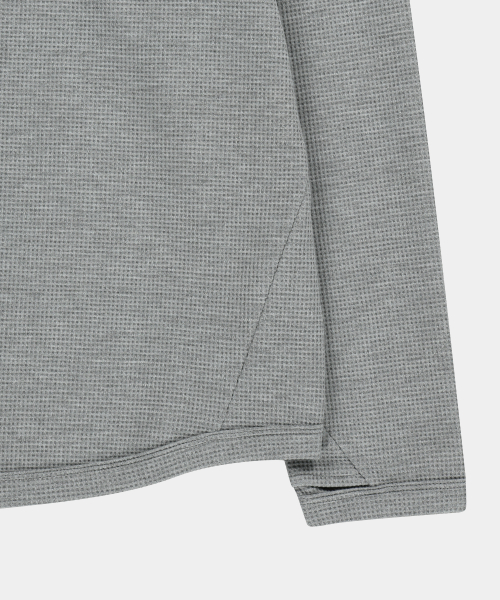 Хенли вафельной вязки Curved (Light Grey)