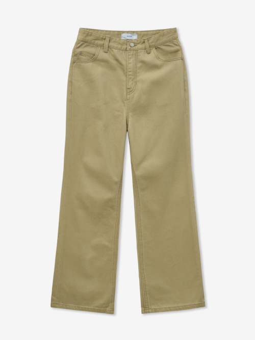 Широкие расклешенные брюки из хлопка [Beige]