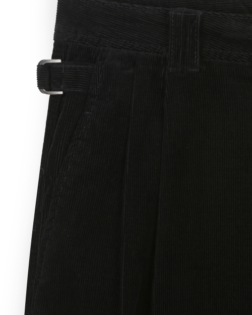 CORDUROY TWO TUCK брюки черный