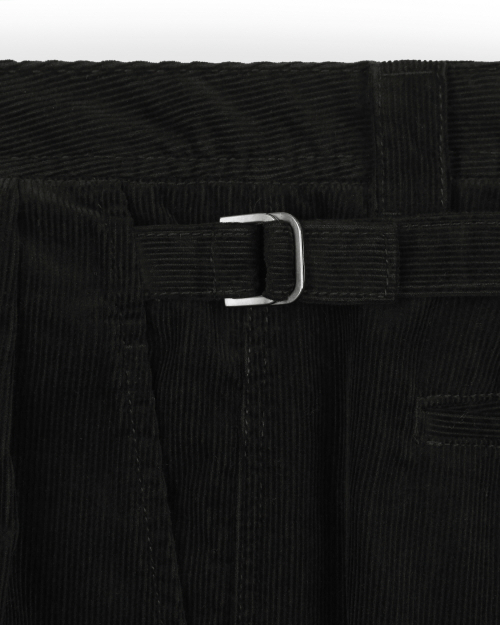 CORDUROY TWO TUCK брюки черный