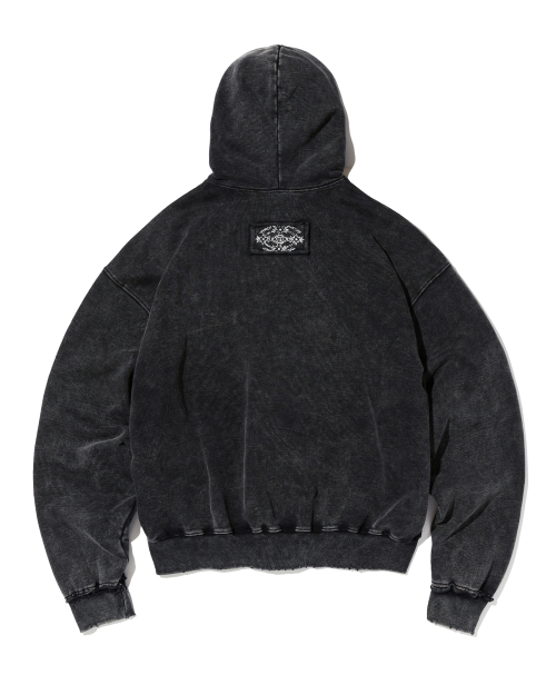 Crest Logo Vintage Washed Zip-up худи (CHARCOAL)