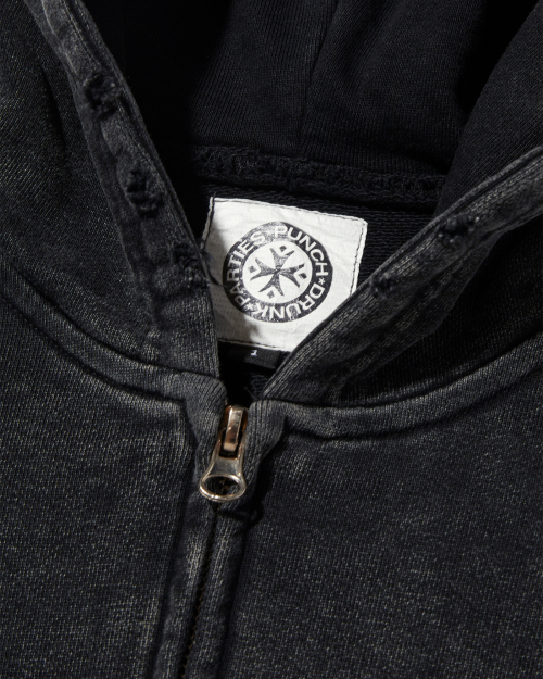 Crest Logo Vintage Washed Zip-up худи (CHARCOAL)