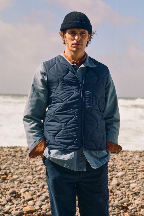 VINIS- sleeveless padded Vest_Navy