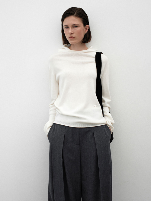 SOFT WOOL HOODIE KNIT(T-7106)