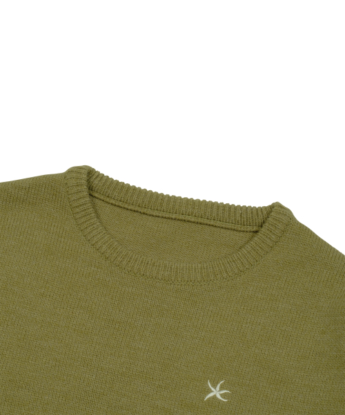 TCM starfish mini logo knit (olive)