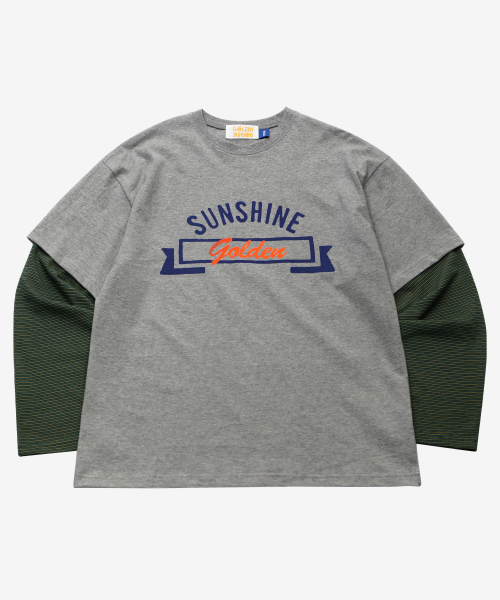 Layered stripe long sleeve_Melange