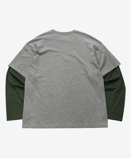 Layered stripe long sleeve_Melange