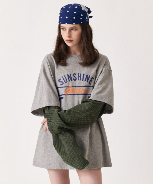 Layered stripe long sleeve_Melange