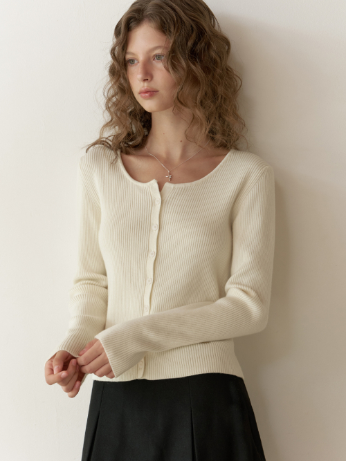 Loe wool cardigan (ivory)