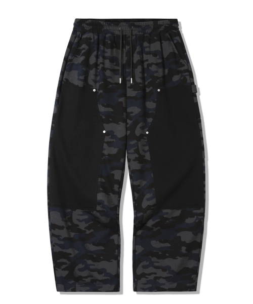 CAMO CARPENTER WIDE SWEAT PANTS_чёрный
