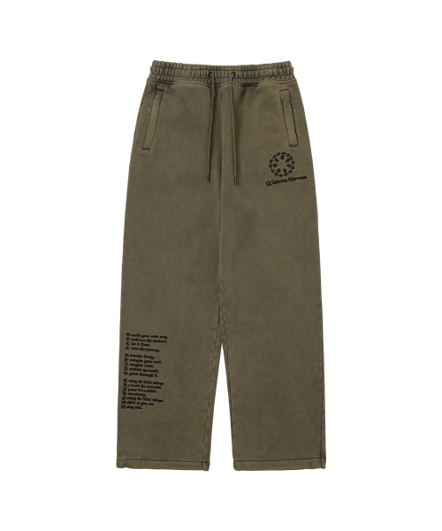 Message Sweat Pants Ash Khaki