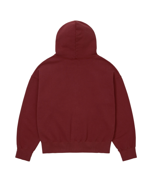 Logo Patch Zip Up Burgundy