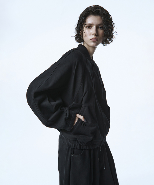 Bar-Tack Set-up Sweat Jumper [ Black ]