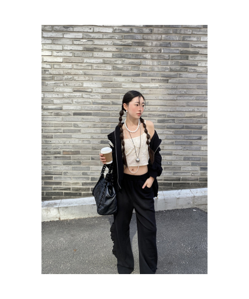 Frill Colored Jersey Jumper (black)_LAUAX25110BKX