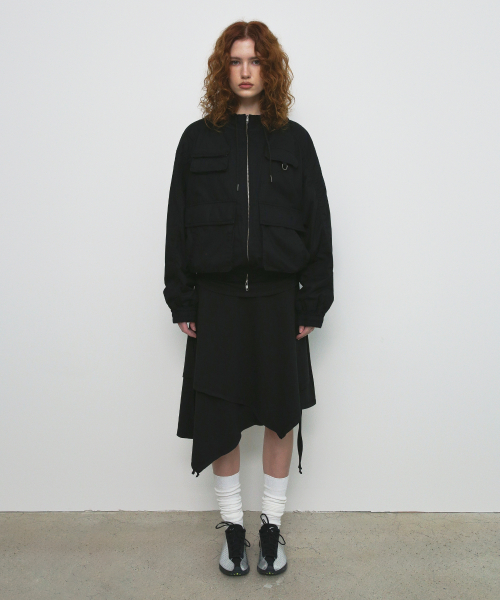 COTTON POCKET FIELD JACKET_чёрный
