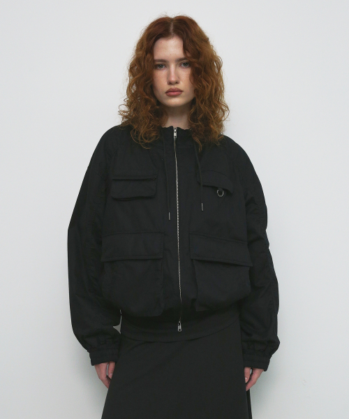 COTTON POCKET FIELD JACKET_чёрный