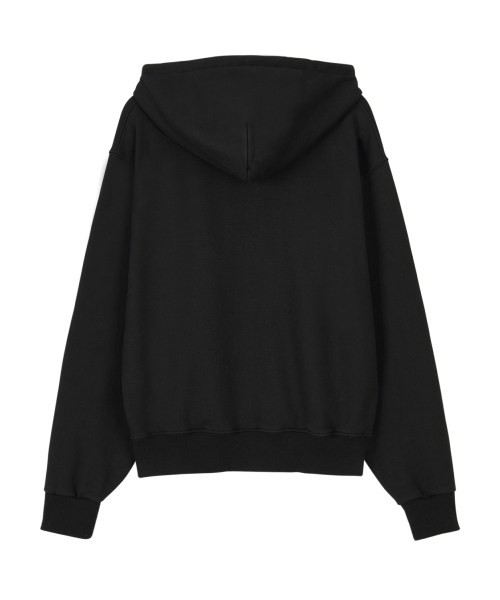 DD symbol applique hoodie zip-up