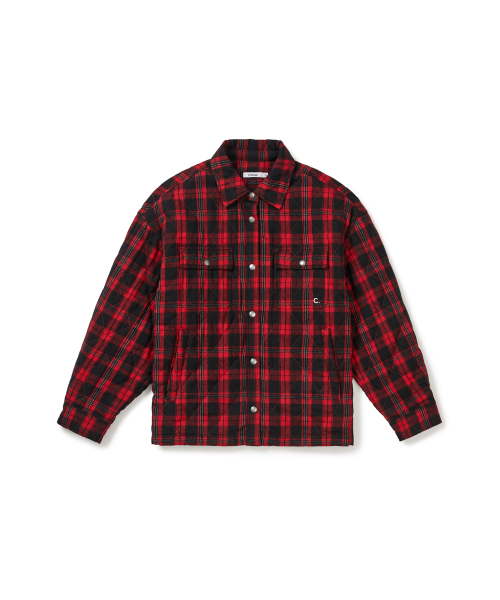 [25FW clove] Checked Shirt-Style Jacket (Red)