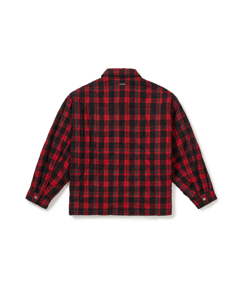 [25FW clove] Checked Shirt-Style Jacket (Red)
