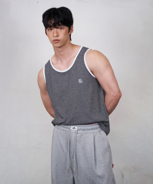 REC STRIPE SLEEVELESS [чёрный]