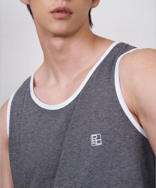 REC STRIPE SLEEVELESS [чёрный]