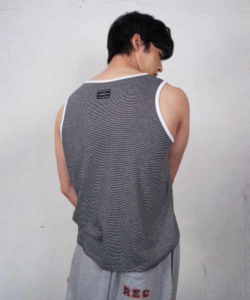 REC STRIPE SLEEVELESS [чёрный]