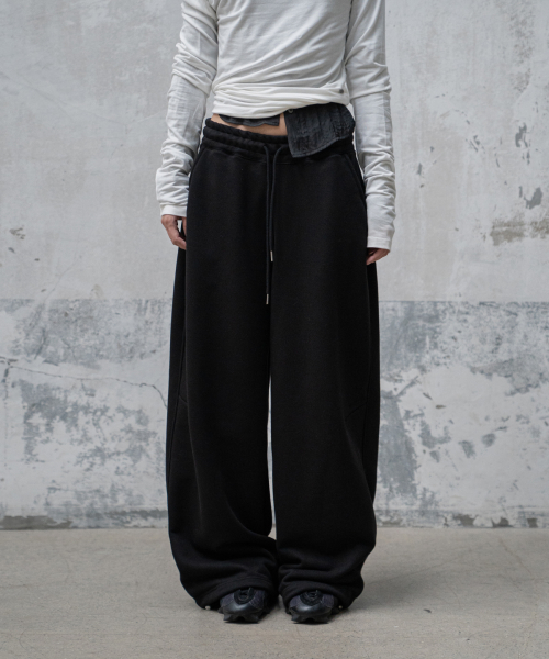 LOGO WIDE SWEAT PANTS