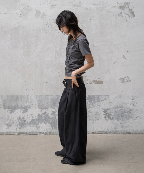STRIPE WIDE PANTS