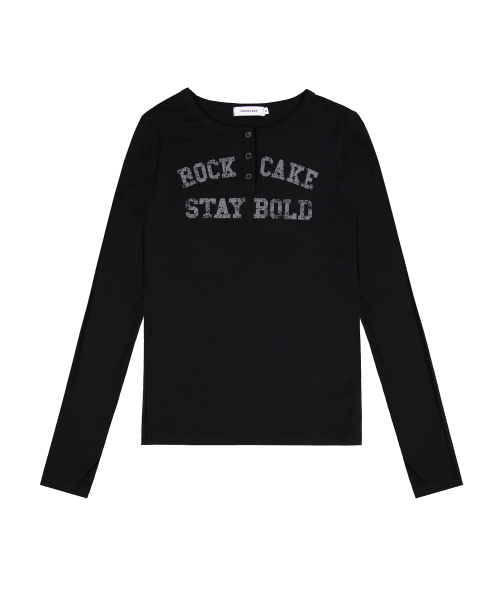 Classic Henly Neck Top - Black